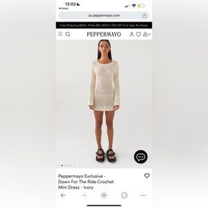 BRAND NWT Peppermayo crochet dress